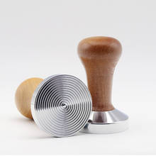 51mm/58mm Coffee Tamper Wooden Handle Barista Quality Handmade Grinder Espresso Food Grade Coffee Tamper Stainless Steel Base 2024 - buy cheap