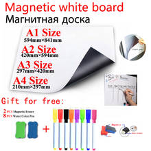 Quadro branco magnético apagável a seco, adesivo de geladeira informações quadro de pintura para escola, estudantes e escritório cozinha 2024 - compre barato