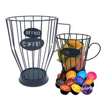 Coffee Capsule Universal Storage Basket Coffee Cup Basket Vintage Coffee Pod Organizer Holder Black For Home Cafe Hotel Bar 2024 - buy cheap