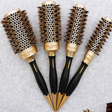 Luxury 5 Size Ceramic Iron Hair Brush Anti-static High Temperature Resistant Round Barrel Comb Hairstyling Drying Curling Tool 2024 - buy cheap