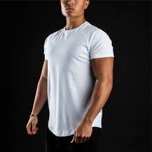 Fitness Men Workout Tees Tops Gym Men Cotton Breathable Sports Short Sleeve T-shirt Summer Fashion Brand O-Neck Slim Fit Tshirt 2024 - buy cheap