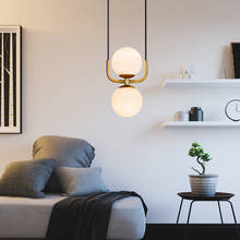 Luces colgantes LED de cobre para decoración moderna, lámpara colgante de mármol dorado para el hogar, sala de estar, Loft, restaurante 2024 - compra barato