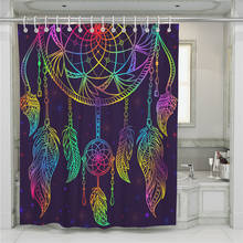 Bohemian 3d Shower Curtains Polyester Waterproof Home Bathroom Curtains thicken Feather dream catcher shower curtains 2024 - buy cheap