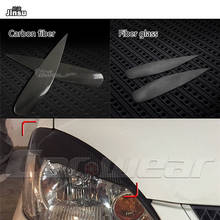 For Mitsubishi Lancer 2004 - 2006 Carbon Fiber Headlight Eyebrow Eyelids Fiber glass primer matte black front decorative sticker 2024 - buy cheap