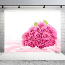 Valentine's Day Love Lover Baby Newborn Portrait Photography Pink Rose Flower Backdrop Photophone Photo Studio Background Props 2024 - buy cheap