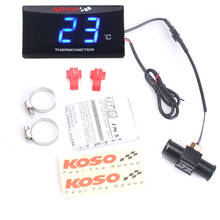 Termómetro Universal para motocicleta, medidor de temperatura del agua, pantalla Digital, adaptador de Sensor para KOSO 2024 - compra barato