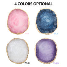 1pcs Round Resin Agate Stone Nail Color Palette Mixing Drawing Paint Plate Pad Manicure Nail Art Display Shelf Nail Art Tool 2024 - buy cheap