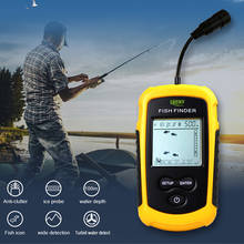 Localizador de peces portátil con pantalla de color DE LA Suerte, ecosound, sensor de alarma, buscador de peces de 0,7-100m, cebo de pesca, sonar 2024 - compra barato