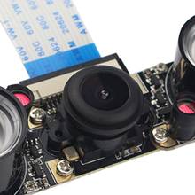 Для Raspberry Pi 4 Модель B/3B +/3B/2B камера ночного видения рыбий глаз 5MP OV5647 130 градусов Фокусирующая регулируемая камера 2024 - купить недорого