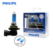 Philips 9006 HB4 12 В 55 Вт Кристальное видение 4300K яркая белая фотовссветильник шка для автомобиля стильный внешний вид 9006CVSM, пара + 2x T10 2024 - купить недорого