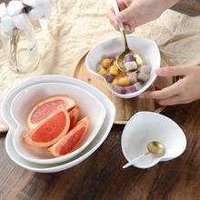 Creative heart-shaped bowl dessert bowl simple and cute fruit salad bowl pudding bowl ceramic soup bowl large home restaurant 2024 - buy cheap