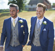 Hot Sale Mans Suits For Wedding Slim Fit Suits Custom Groom Suit Prom Formal Suits Groom Wear 3 Pieces Suit(Jacket+Pants+Vest) 2024 - buy cheap