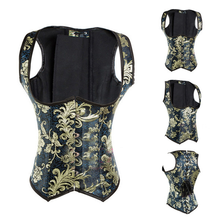 Plus size-espartilho sexy de aço, corselet, roupa íntima, cintura, bustiê, bordado, preto, feminino, corselet 2024 - compre barato