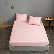 Bonenjoy lençol de cama com elástico na cor rosa tamanho king, protetor de colchão de microfibra, lençóis de cama única (sem fronha), 1 peça 2024 - compre barato