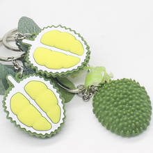 Creative 2020 Durian Keychain Women Girls Bag Ornaments Car Pendant Key Chains Cartoon Simulation Tropical Fruit Keyring Gift 2024 - buy cheap