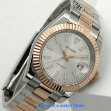 Bliger 40mm Mens Automatic Watch Rose Gold Luxury Sapphire Glass Luminous Waterproof Calendar Mechanical Wristwatch Men 2024 - buy cheap