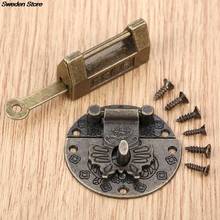 Zinc Alloy Chinese Vintage Antique Bronze Keyed Padlock Retro Lock Jewelry Box Padlock Hot 2024 - buy cheap