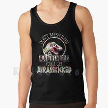 Mamasaurus tank tops colete sem mangas mamasaurus dino trex livro stephan lomp mama jurasskicked mom mob 2024 - compre barato