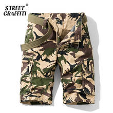 GRAFFITI 2021 Summer Men Cargo Shorts Cotton Relaxed Fit Camouflage Men's Short Spring Casual Pants Clothing Social Cargo Short 2024 - buy cheap