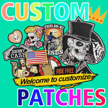 Custom your own logo embroidery patches Personalized clothes military PVC applique sew on iron on embroidered patch for clothing 2024 - buy cheap