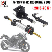 CNC Steering Damper Stabilizer and Titanium Bracket Mounting For Kawasaki Ninja 300 NINJA300 EX300 2013-2017 2024 - buy cheap