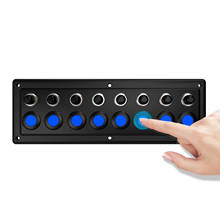 Painel de interruptor com fio led 12v/24v 8 gang, interruptor slim com tela sensível ao toque, adesivo diy para carros, barco e iate 2024 - compre barato