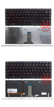 Новинка для Lenovo Y400 Y410 Y430P Y400P Y410P Y400N Y410N английская черно-красная клавиатура с подсветкой 2024 - купить недорого