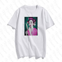 Крутая футболка с героями мультфильмов для девочек Женская футболка Tumblr Kawaii Harajuku панк эстетического размера плюс короткий рукав хлопок уличная одежда 2024 - купить недорого