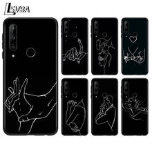 Minimalist Line Love for Huawei Honor 9A 9C 9S 9X 10 9 Lite 30 20 Pro 10i 8X 8 8A 7A 7C Pro Lite Silicone Phone Case 2024 - buy cheap