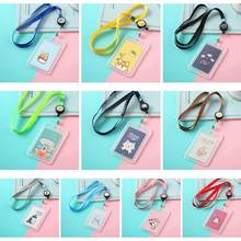 Cartoon Plastic Bus ID Card Holder Case Badge Retractable Reel Neck Strap Lanyard 2024 - buy cheap