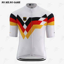 New Germany pro team cycling jersey men red black yellow road cycling clothing Lycra mountain bike clothing reflective pockets 2024 - buy cheap