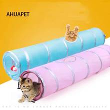 Brinquedo para gato divertido, brinquedo interativo dobrável para gatos, túnel do gato, 45 cm 2024 - compre barato