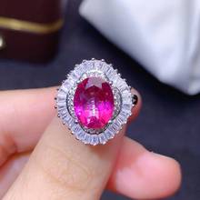 CoLife Jewelry Pink Topaz Ring for Office Woman 8mm*10mm Natural Topaz Silver Ring 925 Silver Topaz Jewelry Gift for Woman 2024 - buy cheap