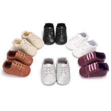 Infant Boys Girls Baby Shoes Newborn Rubber Anti-slip Sole First Walkers Toddler PU Leather Classical Sneakers Crib Shoes 2024 - buy cheap