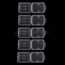 5PCS 8 in 1 Plastic Transparent Standard SD SDHC Memory Card Case Holder Box Storage Drop Shipping 2024 - buy cheap