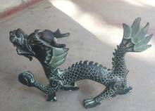 Rare Collection Chinese Folk Old Bronze Handwork Dragon Statue 2024 - buy cheap