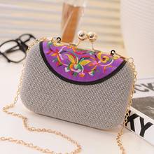 2020 New Women's Handbag Vintage Bag Shoulder Bags Ethnic Bags Women Embroidery Bag High Quality Evening Clutch Chain Clutches 2024 - buy cheap