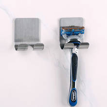 Practical Stainless Steel Adhesive Hook Plugs Storage Wall Door Hanger Sticking Hook Shaver Bracket Bathroom Kitchen Storage 2024 - buy cheap