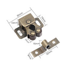 2pcs Door Stop Closer Stoppers Furniture Bronze Catches Locks For Cupboard Cabinet Door Decor Copper Buckle Handle Hardware 2024 - buy cheap