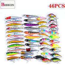 46PCS Artificial/Fake Bait For Fishing Lure Set Minnow/Popper/VIB/Hard Lures Crankbait Wobblers For Pike/Trolling Swimbait Sea 2024 - buy cheap