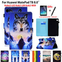 For Huawei MatePad T8 T 8 2020 Case Cover KOB2-W09 KOB2-L09 Kobe2-L03 Funda Tablet Cartoon Lion Wolf Stand Shell Coque +Gift 2024 - buy cheap