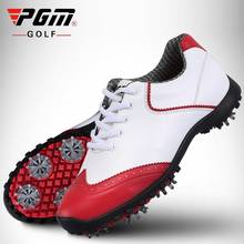 Authentic pgm sapatos de golfe feminino prego móvel antiderrapante tênis de golfe senhoras à prova dwaterproof água respirável formação formadores aa51023 2024 - compre barato