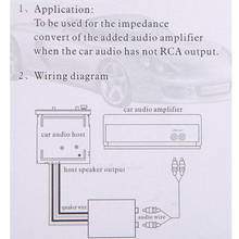 Регулируемый динамик к RCA линии автомобиля с высоким-низким сопротивлением конвертер адаптер 2024 - купить недорого