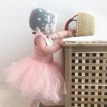 Ropa para niñas pequeñas, traje de algodón estilo princesa encantadora + traje de falda de encaje, conjunto de ropa para bebés recién nacidos 2024 - compra barato