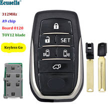 6 botão keyless ir inteligente remoto chave 312mhz id71 chip para toyota com placa de pacote toy12 0120 2024 - compre barato