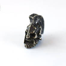 EDC Knife Beads Brass Mask Skull Lanyard Bead Paracord Knife Keychain Tool DIY Pendant 2024 - buy cheap