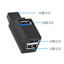 Hot Sale Mini 3 Ports USB 3.0 Hub High Speed Data Transfer Splitter Box Adapter For MacBook Pro PC Laptop Multi-port USB Hub 2024 - buy cheap