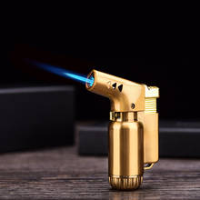 Metal Spray Gun Jet Lighter Turbo Torch Cigar Butane Refillable Gas Lighter Inflatable Fixed Fire Windproof Keychain Lighter 2024 - buy cheap