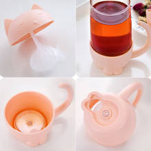 Taza de té con filtro para infusiones de peces, taza de vidrio con Gato, para el hogar y la Oficina 2024 - compra barato
