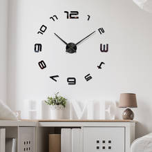 48" Wall Watch Quartz Wall Clocks Fashion Watches 3D Real Big Wall Clock Rushed Mirror Sticker DIY Living Room Decor 3D Stickers 2024 - buy cheap